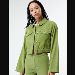 NWT Roxy x Chloe Kim Cropped Corduroy Shacket